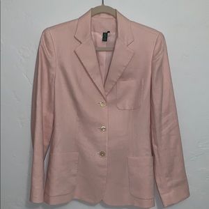 Lauren Ralph Lauren Pink Linen Blazer